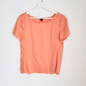 Ann Taylor Boatneck Orange Top Size S